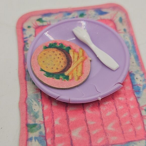 Vtg Barbie Sweet Roses Dining Lazy Susan Vegetable Platter Replacement Parts 80s - Picture 4 of 16